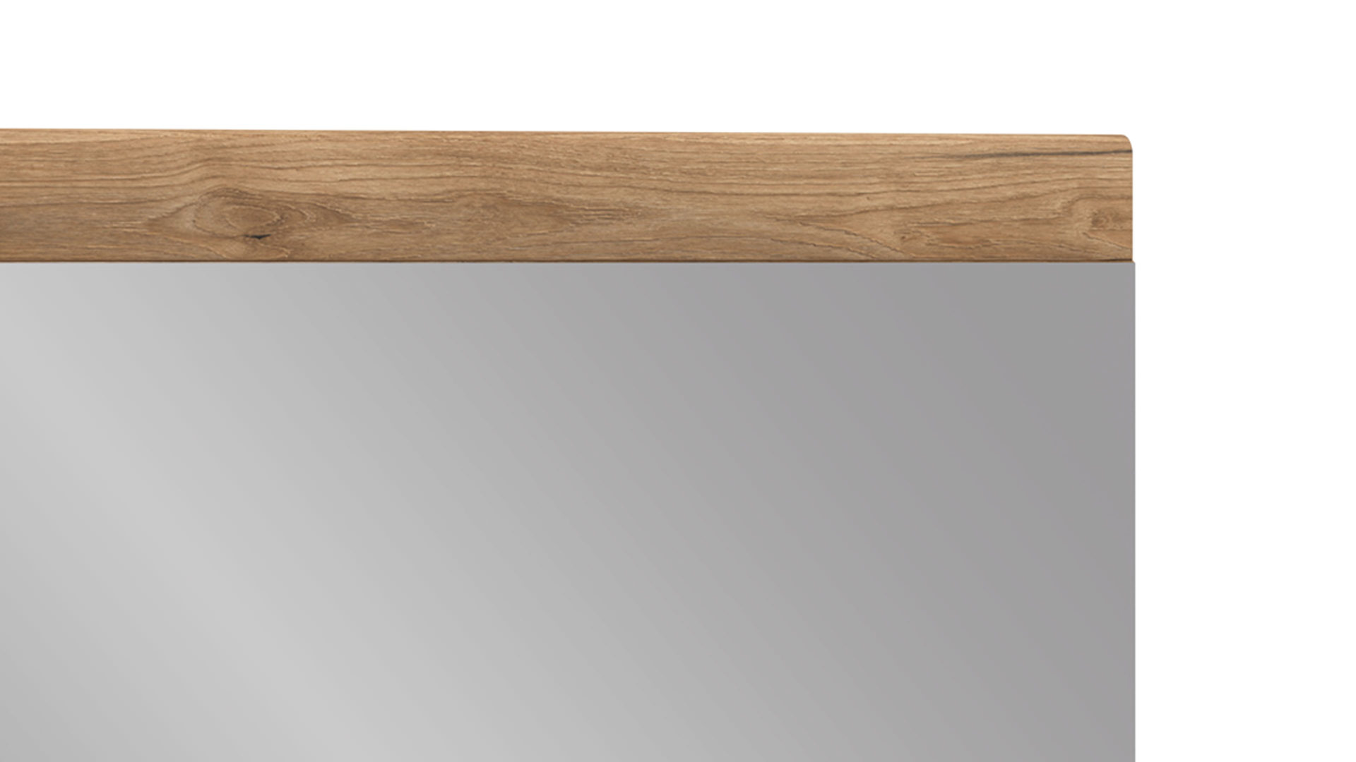 Wandspiegel Wojcik aus Holz in Eiche Hell Garderobenprogramm Delamar - Spiegel Coast Evoke Eiche - ca. 88 x 87 cm