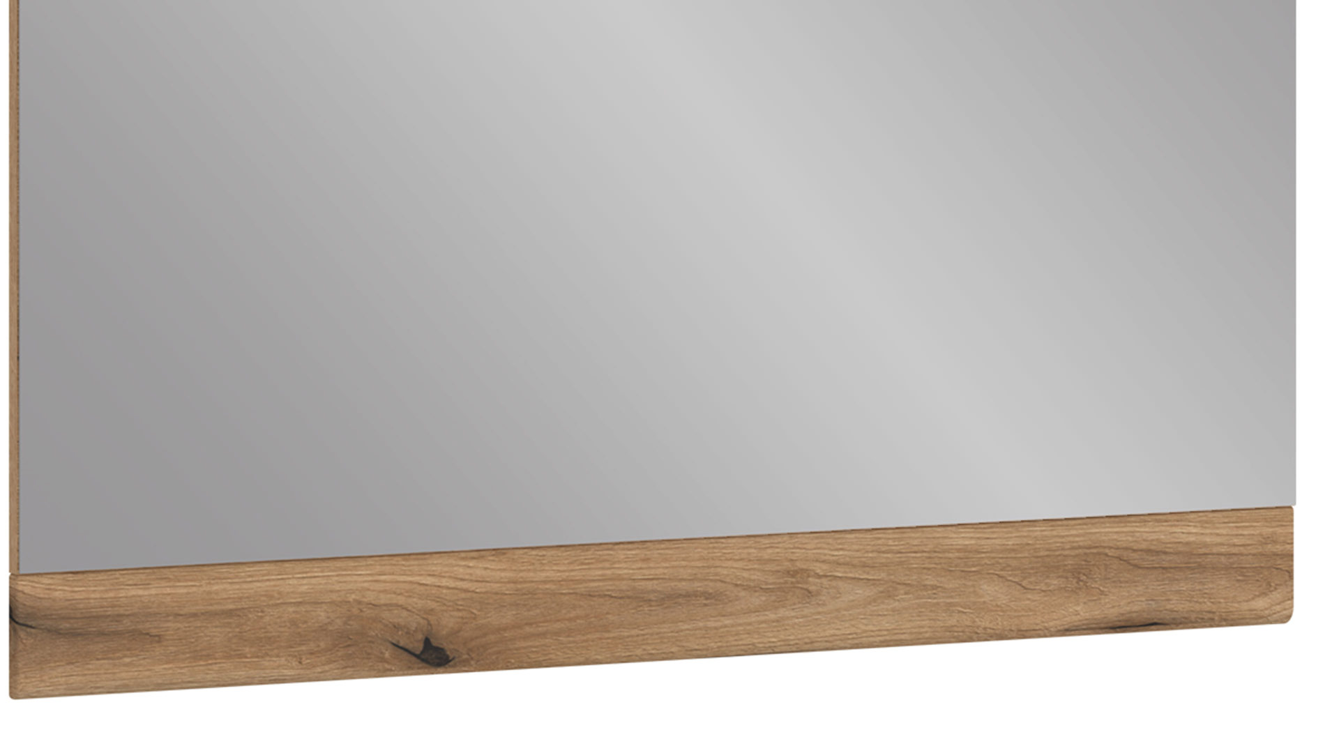 Wandspiegel Wojcik aus Holz in Eiche Hell Garderobenprogramm Delamar - Spiegel Coast Evoke Eiche - ca. 88 x 87 cm