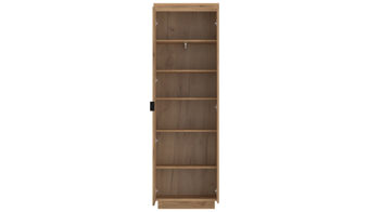 Garderobenschrank Wojcik aus Holz in Eiche Hell Garderobenprogramm Delamar - Garderobenschrank Coast Evoke Eiche & Schwarz - Höhe ca. 198 cm