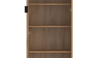 Garderobenschrank Wojcik aus Holz in Eiche Hell Garderobenprogramm Delamar - Garderobenschrank Coast Evoke Eiche & Schwarz - Höhe ca. 198 cm
