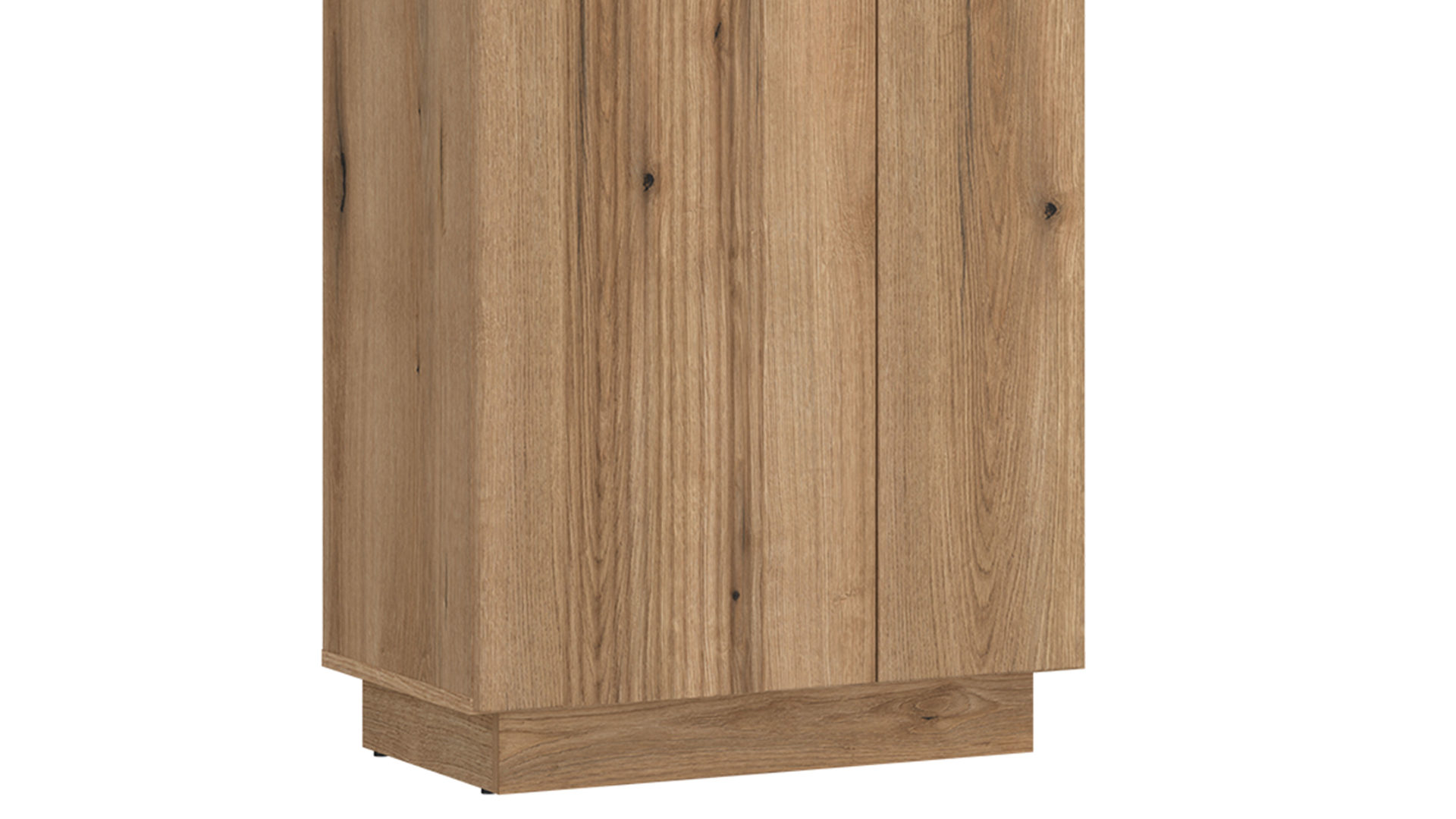 Garderobenschrank Wojcik aus Holz in Eiche Hell Garderobenprogramm Delamar - Garderobenschrank Coast Evoke Eiche & Schwarz - Höhe ca. 198 cm