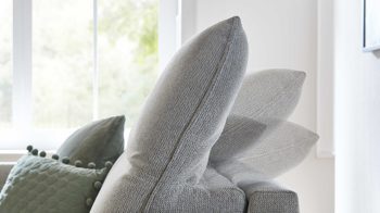 Schlafsofa Bali aus Stoff in Beige Schlafsofa Florenz beiger Bezug 2504 & Holzfüße 673 - Breite ca. 188 cm