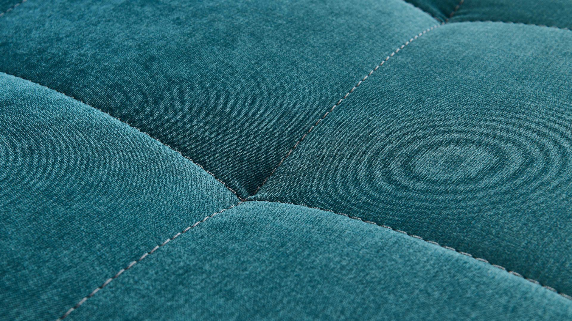 Schlafsofa Nehl aus Stoff in Blau Schlafsofa Greta smaragdfarbener Bezug Austin - Liegefläche ca. 80 x 200 cm