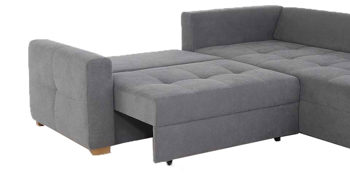 Ecksofa Job aus Stoff in Dunkelgrau Funktions-Ecksofa Heidelberg dunkelgraue Mikrofaser 403.19 – Stellfläche ca. 228 x 199 cm