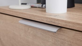 Garderoben-Set Interliving aus Holz in Weiß Interliving Garderobe Serie 6012 - Garderoben-Set 01 weißer Mattlack & Steineiche - dreiteilig