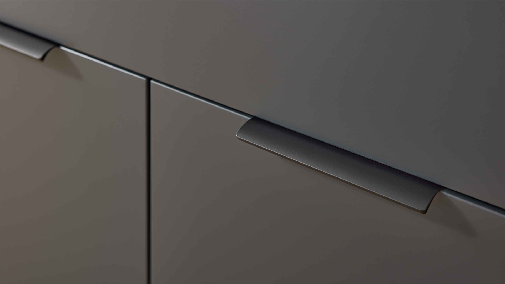 Garderoben-Set Interliving aus Holz in Anthrazit Interliving Garderobe Serie 6012 - Garderobenmöbel-Set anthrazitfarbener Mattlack & Asteiche