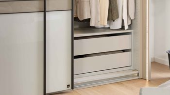 Schubladen-Set Interliving aus Holz in Weiß Interliving Schlafzimmer Serie 1032 – Innenschubladen zwei Schubladen - Breite ca. 96 cm