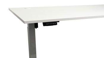 Schreibtisch Bega-consult aus Holz in Weiß Schreibtischprogramm Ben Weiß – höhenverstellbar, ca. 160 x 77 cm