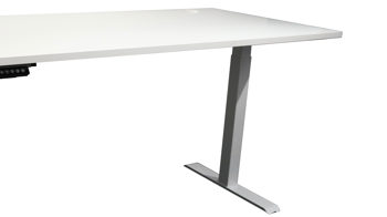 Schreibtisch Bega-consult aus Holz in Weiß Schreibtischprogramm Ben Weiß – höhenverstellbar, ca. 160 x 77 cm
