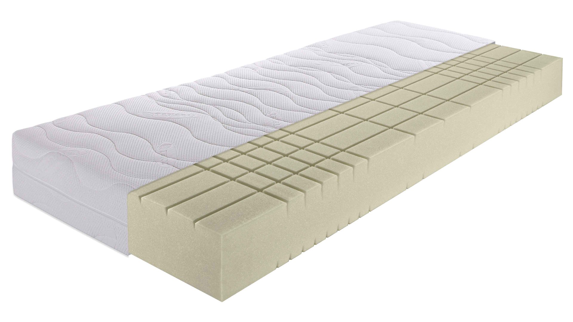 Kaltschaummatratze KAWOO aus Stoff in Weiß KAWOO Kaltschaum-Wendematratze KS 2 Liegefläche ca. 90 x 200 cm