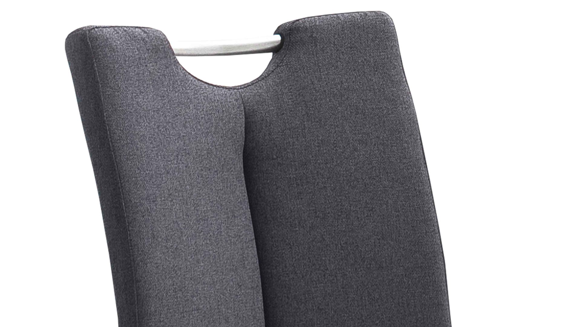 Schwingstuhl Mca furniture aus Stoff in Anthrazit Schwingstuhl Artos anthrazitfarbenes Feingewebe & Edelstahl