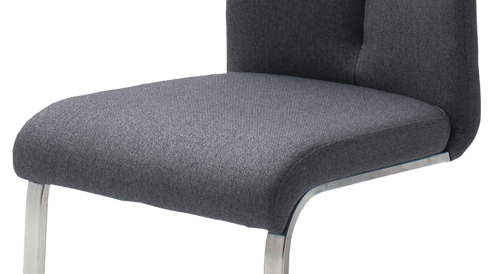 Schwingstuhl Mca furniture aus Stoff in Anthrazit Schwingstuhl Artos anthrazitfarbenes Feingewebe & Edelstahl