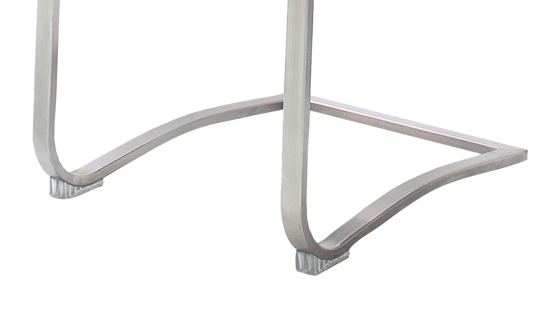 Schwingstuhl Mca furniture aus Stoff in Grau Schwingstuhl Artos graues Feingewebe & Edelstahl