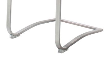 Schwingstuhl Mca furniture aus Stoff in Grau Schwingstuhl Artos graues Feingewebe & Edelstahl