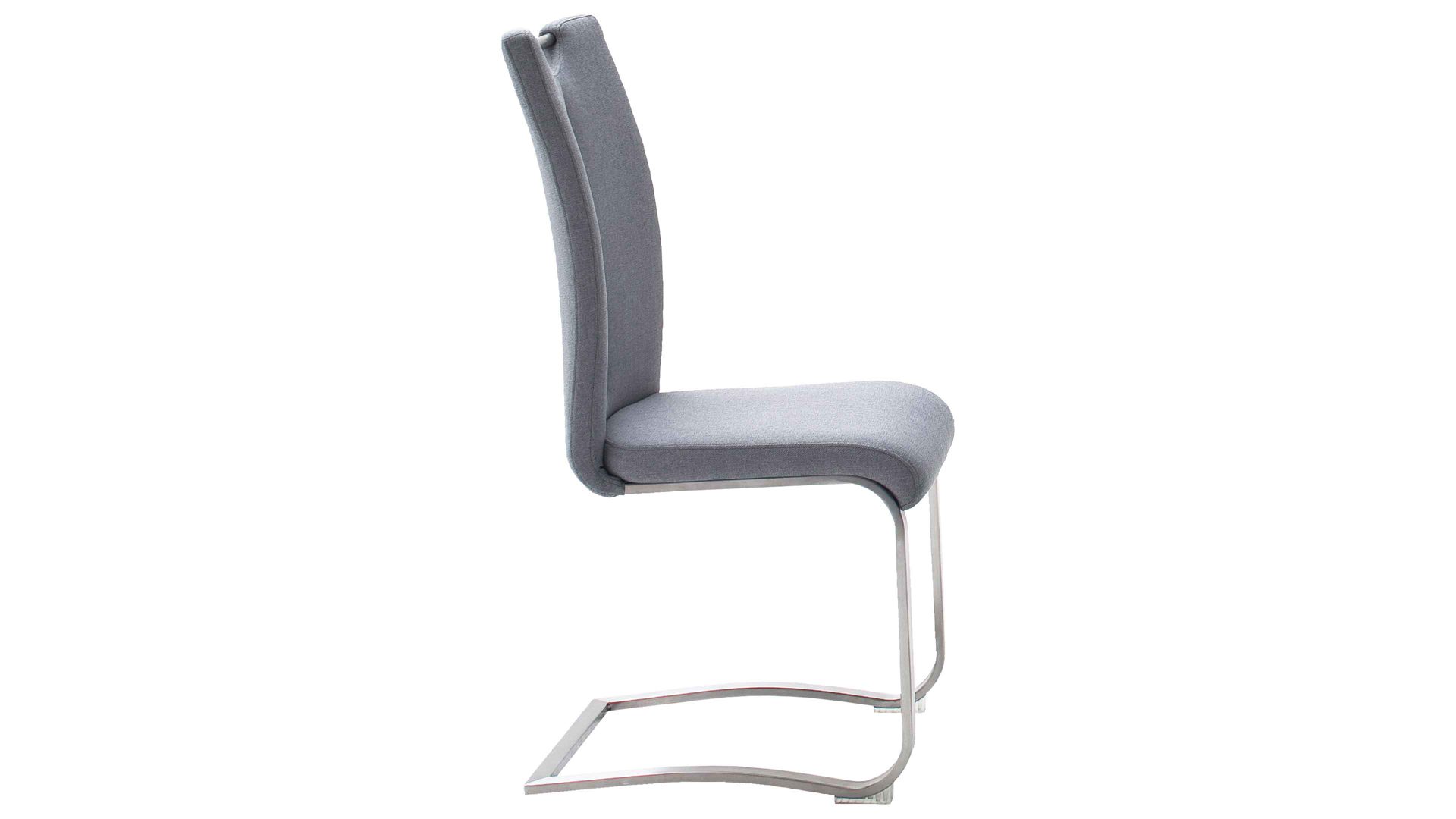 Schwingstuhl Mca furniture aus Stoff in Grau Schwingstuhl Artos graues Feingewebe & Edelstahl