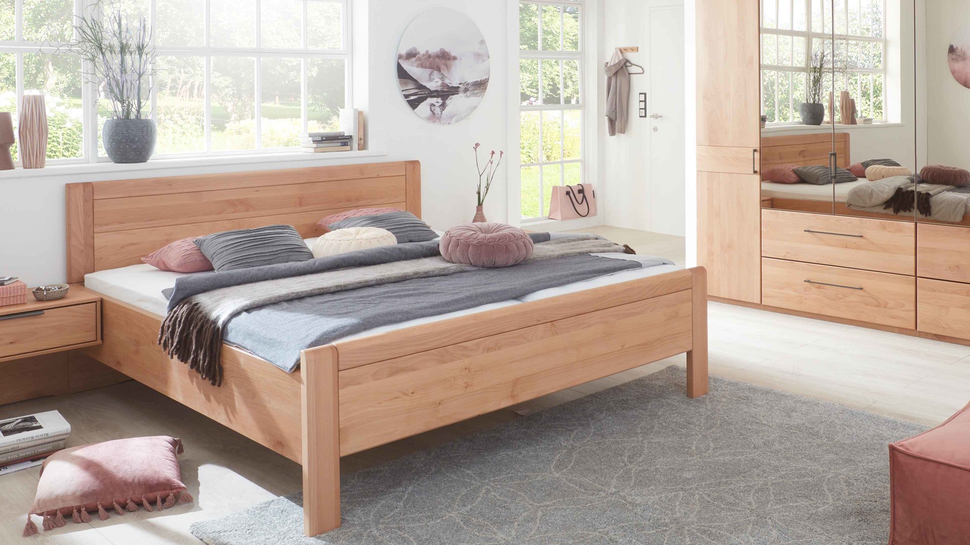 Bettgestell Wiemann | oeseder aus Holz in Holzfarben WIEMANN Modena Plus - Bettgestell teilmassive Erle - Liegefläche ca. 180 x 200 cm