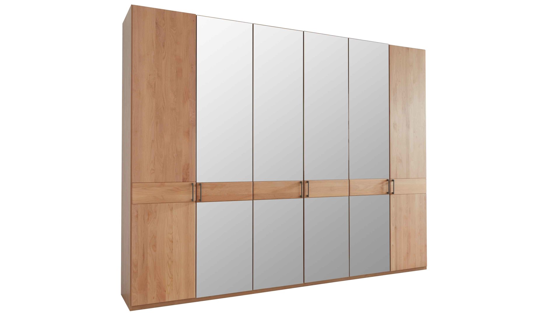 Komplettzimmer Wiemann | oeseder aus Holz in Holzfarben WIEMANN Modena Plus - Schlafzimmer mit Spiegeltüren teilmassive Erle - vierteilig, Liegefläche ca. 180 x 200 cm