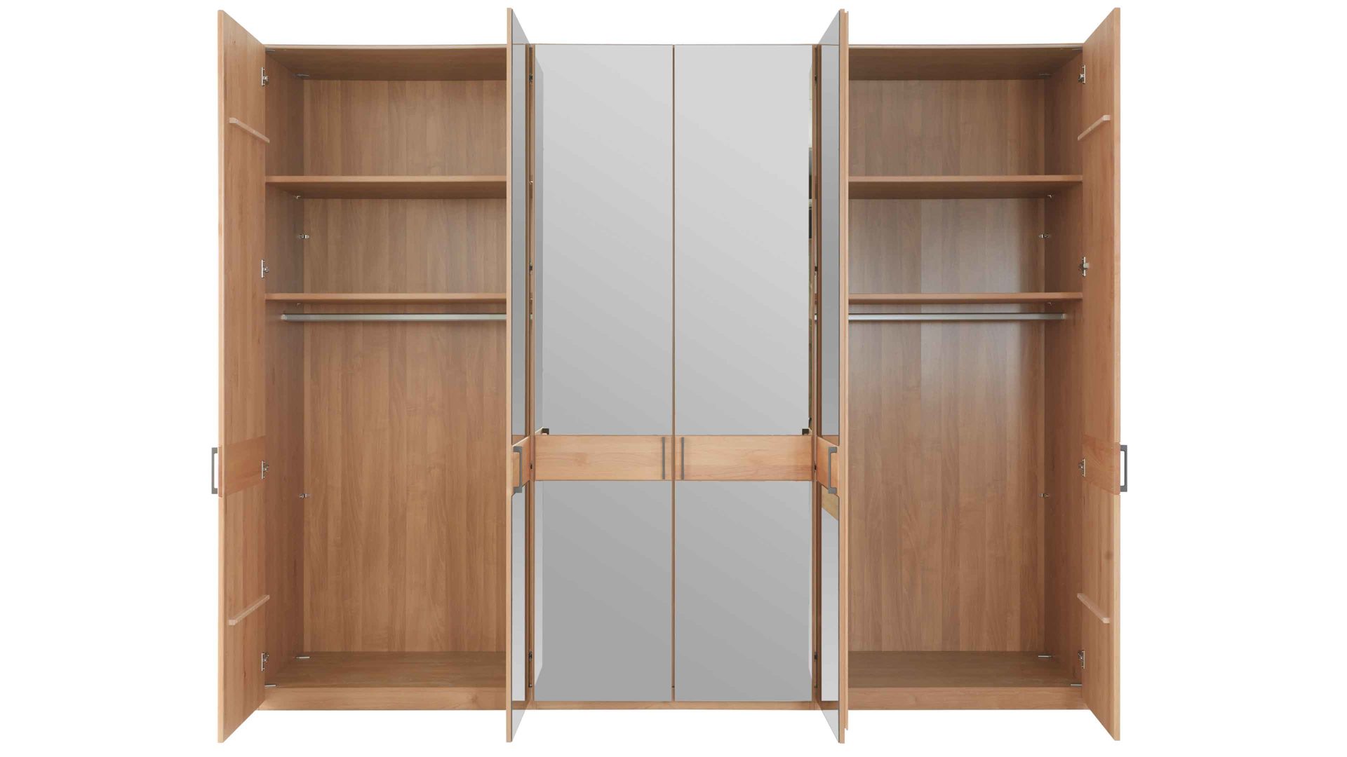 Kleiderschrank Wiemann | oeseder aus Holz in Holzfarben WIEMANN Modena Plus - Kleiderschrank teilmassive Erle & Spiegel - sechs Türen, Breite ca. 300 cm