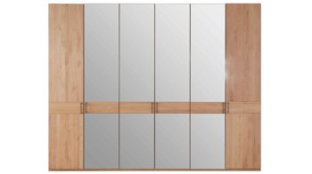 Kleiderschrank Wiemann | oeseder aus Holz in Holzfarben WIEMANN Modena Plus - Kleiderschrank teilmassive Erle & Spiegel - sechs Türen, Breite ca. 300 cm