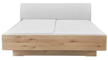 Bettgestell Wiemann | oeseder aus Holz in Weiß WIEMANN Modena Plus - Bettgestell Champagner & Eiche bianco - Liegefläche ca. 180 x 200 cm