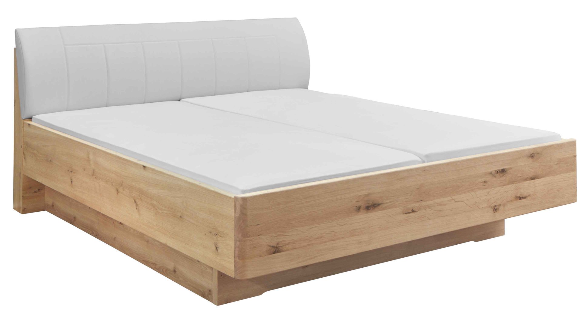 Komplettzimmer Wiemann | oeseder aus Holz in Weiß WIEMANN Modena Plus - Schlafzimmerkombination Champagner & Eiche bianco - vierteilig, Liegefläche ca. 180 x 200 cm