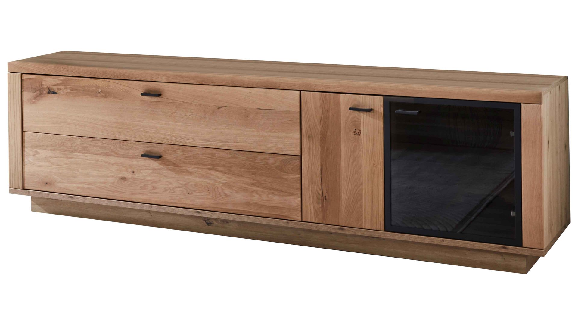 Wohnwand PARTNERRING COLLECTION aus Holz in Holzfarben PARTNERRING COLLECTION Wohnprogramm Malaga - Wohnwand Eiche Artisan - dreiteilig, Breite ca. 303 cm