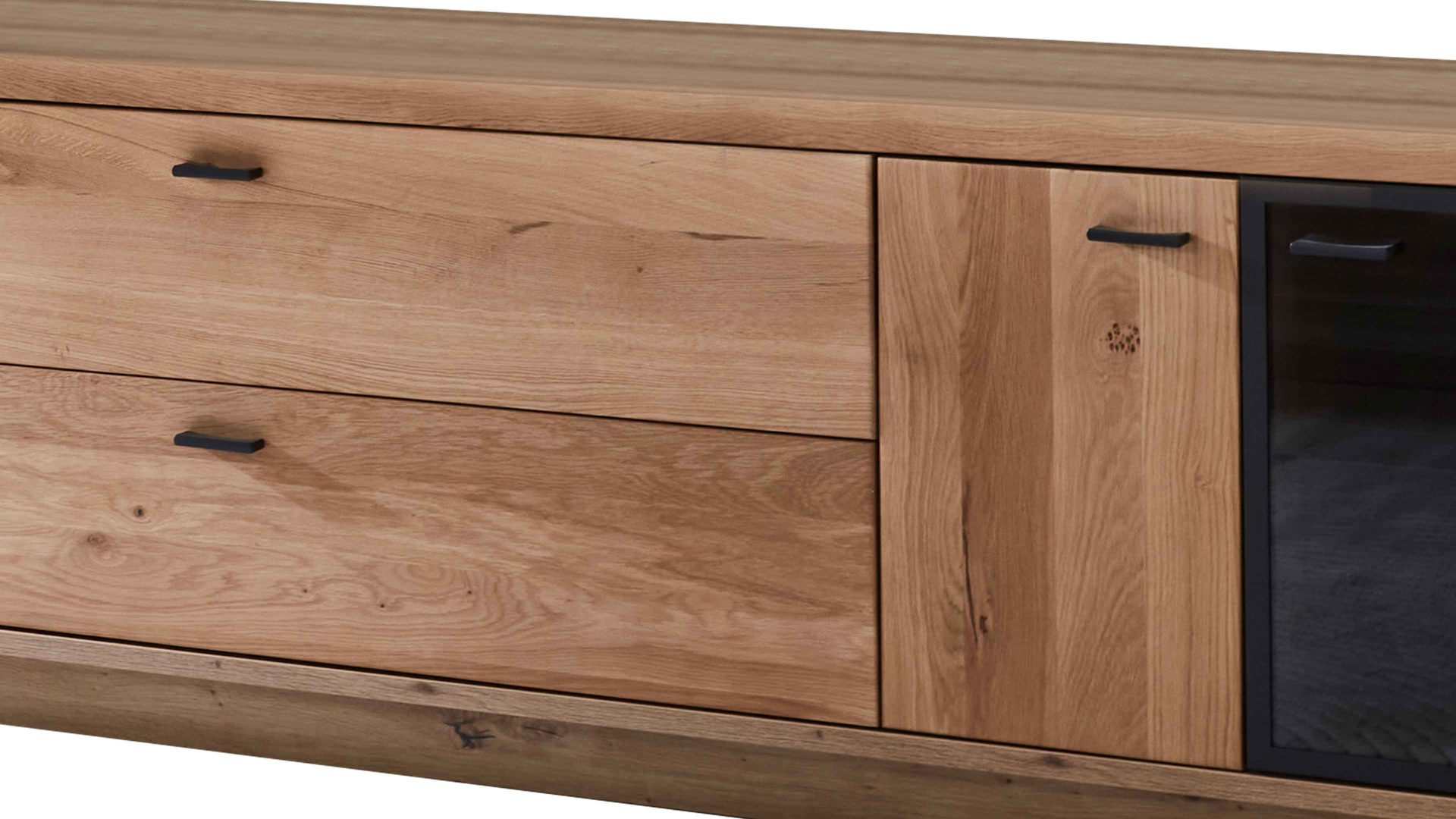 Wohnwand PARTNERRING COLLECTION aus Holz in Holzfarben PARTNERRING COLLECTION Wohnprogramm Malaga - Wohnwand Eiche Artisan - dreiteilig, Breite ca. 303 cm