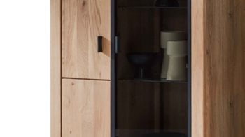 Wohnwand PARTNERRING COLLECTION aus Holz in Holzfarben PARTNERRING COLLECTION Wohnprogramm Malaga - Wohnwand Eiche Artisan - dreiteilig, Breite ca. 303 cm