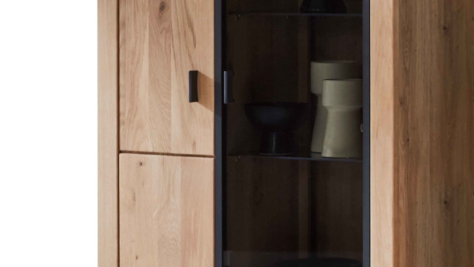 Wohnwand PARTNERRING COLLECTION aus Holz in Holzfarben PARTNERRING COLLECTION Wohnprogramm Malaga - Wohnwand Eiche Artisan - dreiteilig, Breite ca. 303 cm