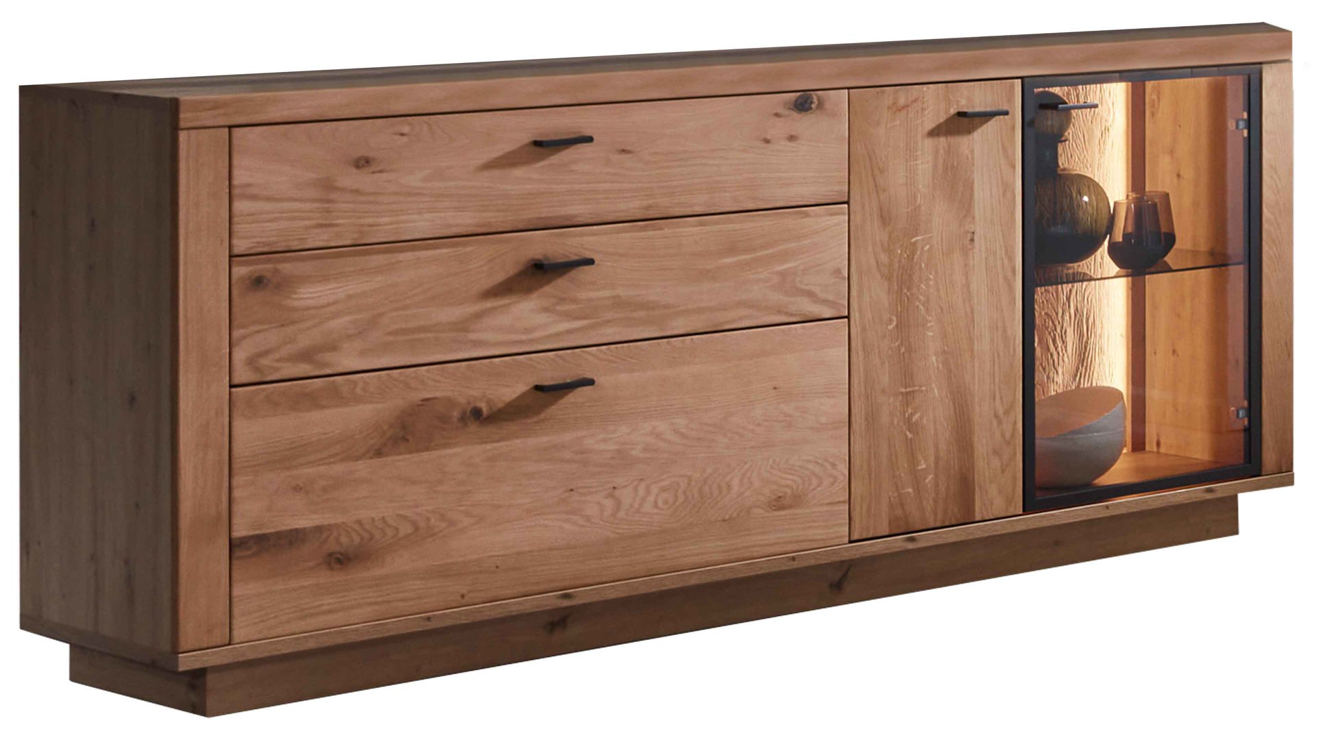 Sideboard PARTNERRING COLLECTION aus Holz in Holzfarben PARTNERRING COLLECTION Wohnprogramm Malaga - Sideboard Eiche Artisan - zwei Türen, drei Schubladen, Länge ca. 178 cm