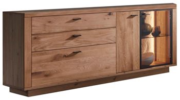 Sideboard PARTNERRING COLLECTION aus Holz in Holzfarben PARTNERRING COLLECTION Wohnprogramm Malaga - Sideboard Eiche Artisan - zwei Türen, drei Schubladen, Länge ca. 178 cm