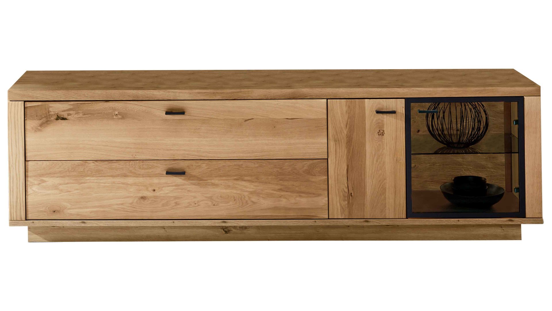 Wohnwand PARTNERRING COLLECTION aus Holz in Holzfarben PARTNERRING COLLECTION Wohnprogramm Malaga - Wohnwand Eiche Artisan - dreiteilig, Breite ca. 303 cm