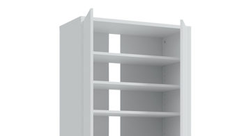 Schuhschrank Forte® aus Holz in Hellgrau Schuhschrank Alice Springs Hellgrau – ca. 74 x 192 cm