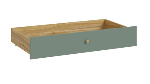Bettkasten Forte® aus Holz in Grün Jugendprogramm Whenua Young Room - Bettkasten Salbei Grün & Mauvella Eiche – ca. 102 x 19 cm