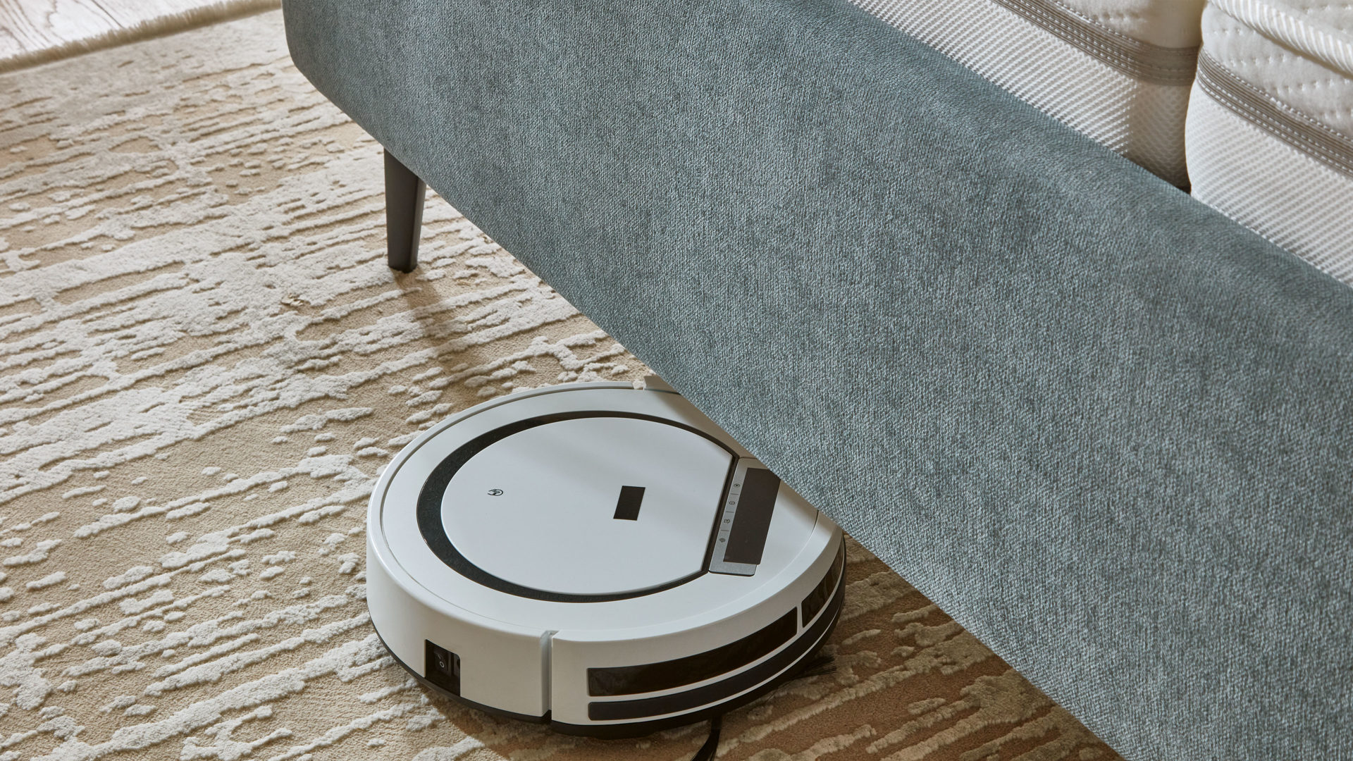 Polsterbett comfortmaster besser sitzen, liegen, leben aus Stoff in Hellblau Comfortmaster Polsterbett Serie OC-PB23104 stahlfarbene Mikrofaser Nele – Liegefläche ca. 180 x 200 cm