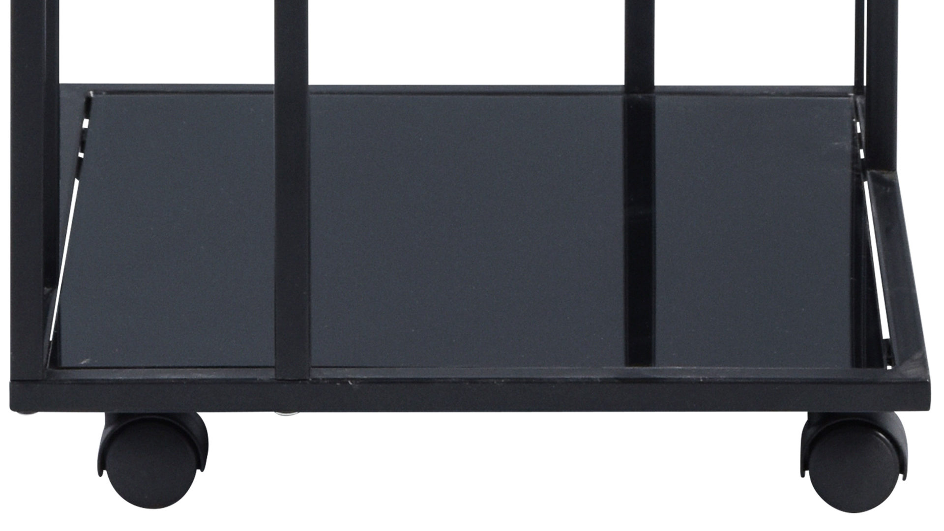 Beistelltisch M2 kollektion aus Glas in Schwarz Beistelltisch Paris 1 schwarzes Glas & schwarzes Metall - ca. 40 x 40 cm