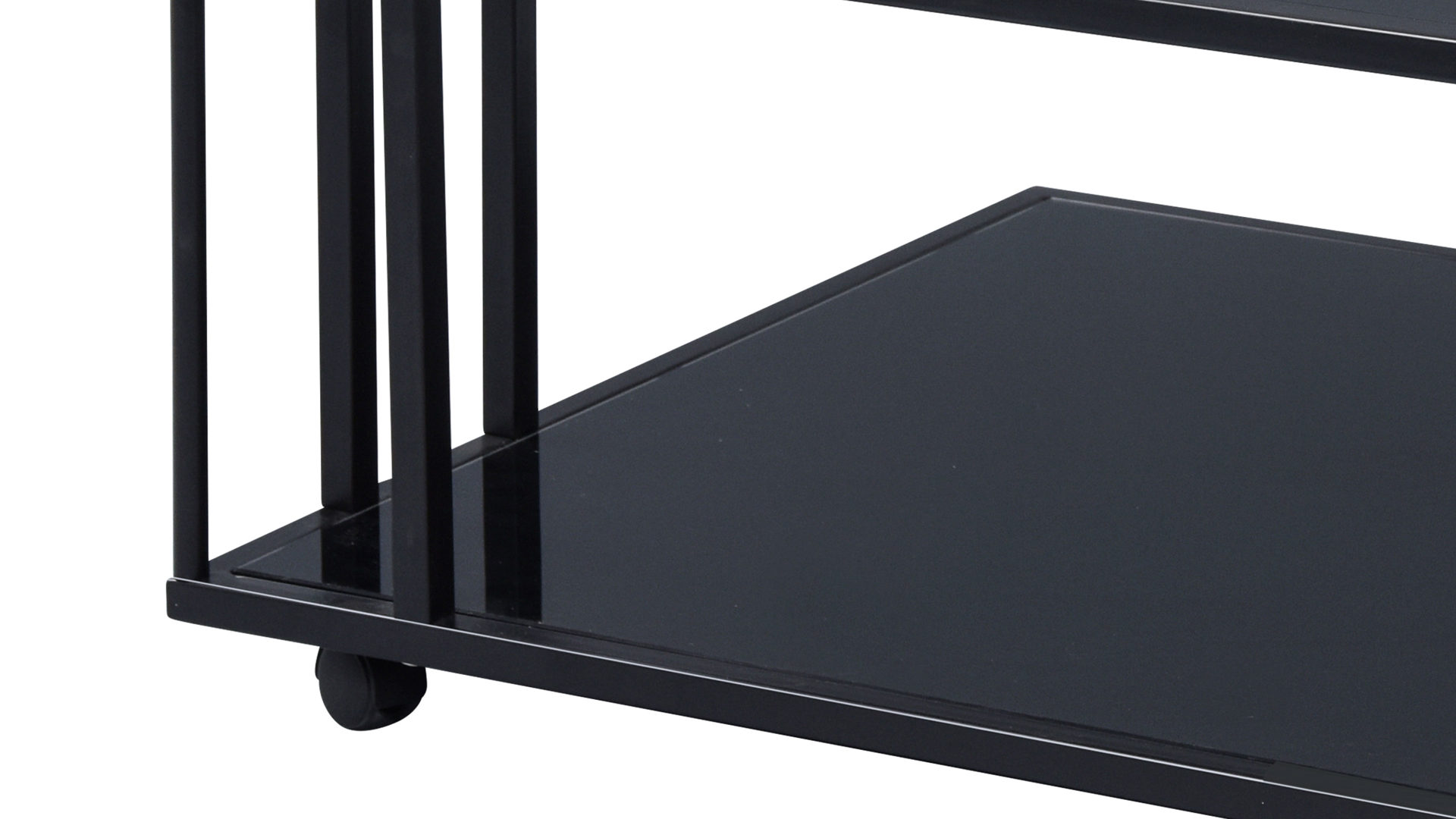 Couchtisch M2 kollektion aus Glas in Schwarz Couchtisch Paris 2 schwarzes Glas & schwarzes Metall - ca. 75 x 75 cm