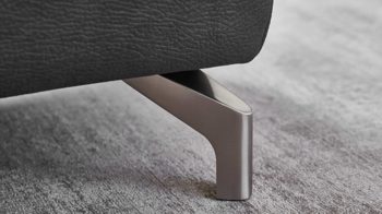 Polsterhocker Steinpol polsteria aus Stoff in Dunkelgrau Polstermöbel Serie Senturo System - Polsterhocker dunkgelgraue Mikrofaser Atlantic - ca. 65 x 65 cm