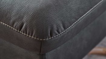 Polsterhocker Steinpol polsteria aus Stoff in Dunkelgrau Polstermöbel Serie Senturo System - Polsterhocker dunkgelgraue Mikrofaser Atlantic - ca. 65 x 65 cm