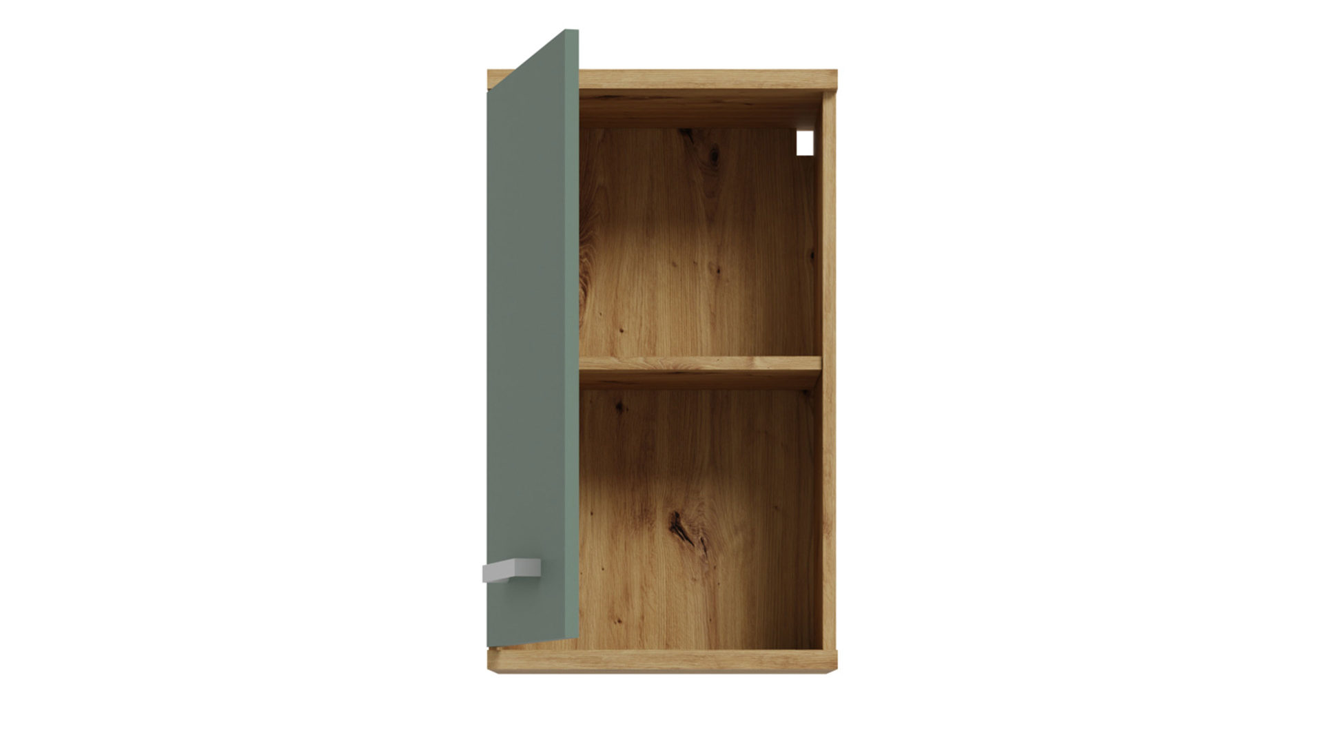 Hängeschrank Forte® aus Holz in Grün Badezimmerprogramm Veris - Hängeschrank Salbei Grün & Artisan Eiche – ca. 40 x 69 cm