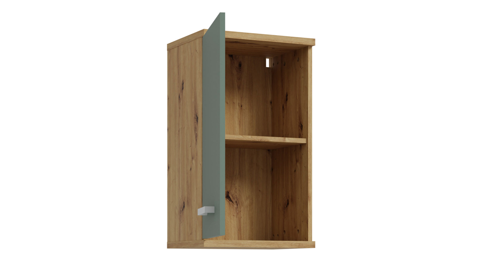 Hängeschrank Forte® aus Holz in Grün Badezimmerprogramm Veris - Hängeschrank Salbei Grün & Artisan Eiche – ca. 40 x 69 cm