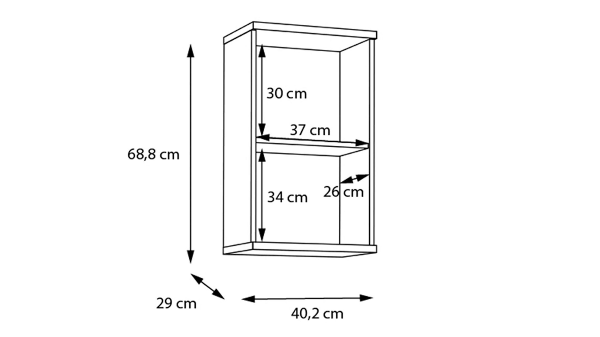 Hängeschrank Forte® aus Holz in Grün Badezimmerprogramm Veris - Hängeschrank Salbei Grün & Artisan Eiche – ca. 40 x 69 cm
