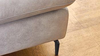 Ecksofa W.schillig i. i. aus Leder in Hellgrau W.SCHILLIG Polsterserie Select Venus plus - Ecksofa mit Sitztiefenverstellung hellgraues Leder Z69-22 - Stellfläche ca. 181 x 349 cm