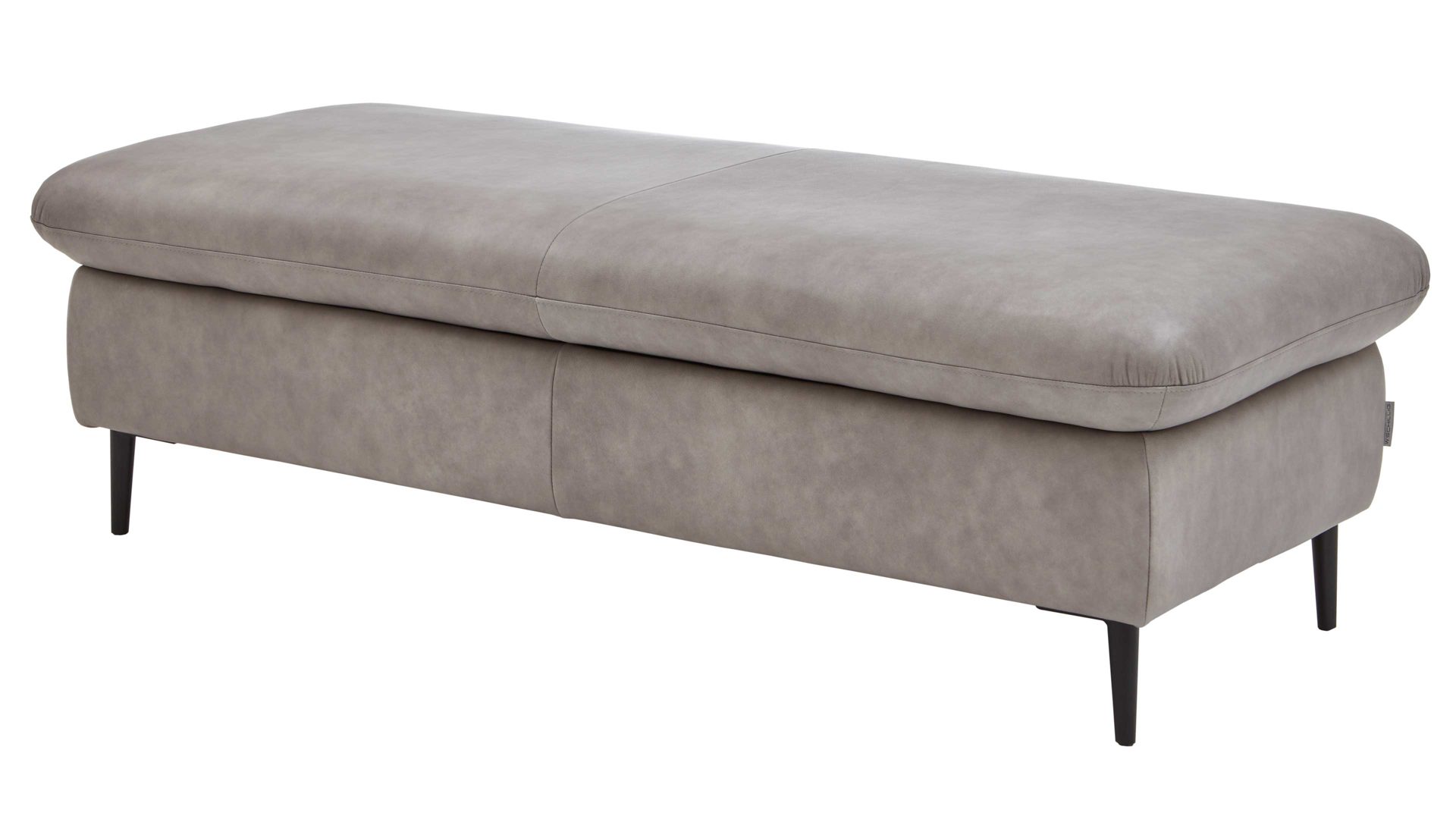 Funktionshocker W.schillig i. i. aus Leder in Hellgrau W.SCHILLIG Polsterserie Select Venus plus - Funktionshocker hellgraues Leder Z69-22 - Breite ca. 120 cm