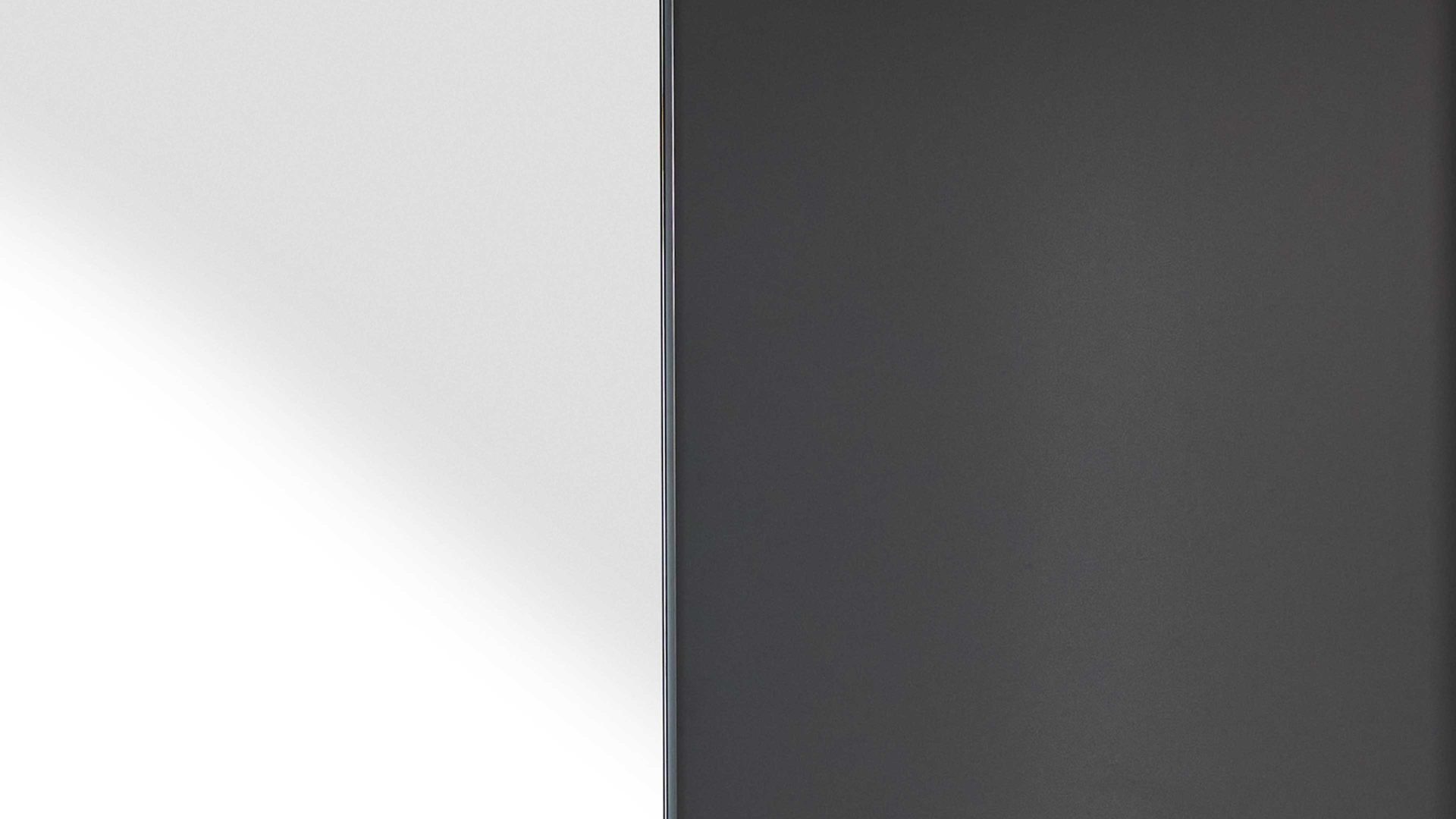 Kleiderschrank Staud aus Holz in Dunkelgrau STAUD Schwebetürenschrank Sinfonie Plus Vulkan & Grauspiegel – drei Türen, Breite ca. 298 cm