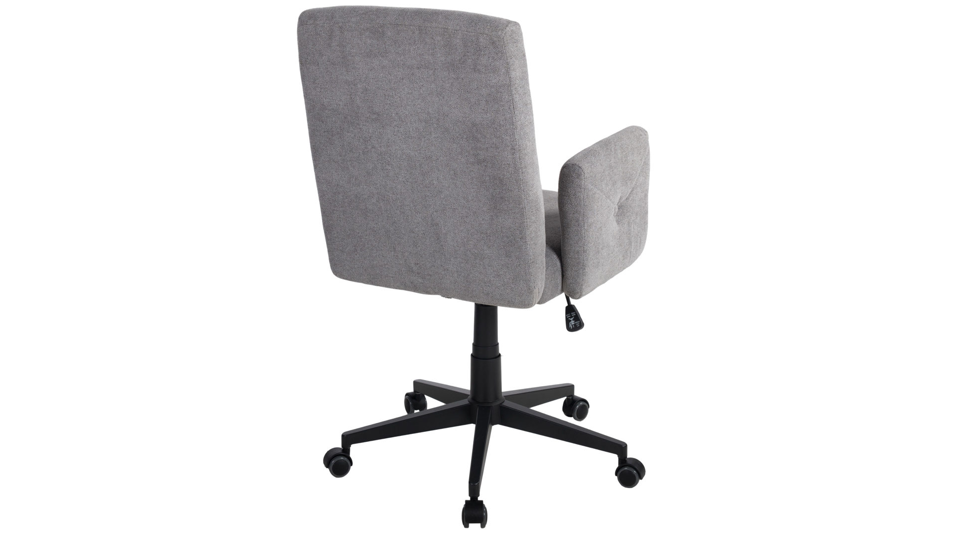 Bürostuhl Duo collection aus Stoff in Grau Schreibtischstuhl Bo grauer Webstoffbezug & schwarzes Drehkreuz