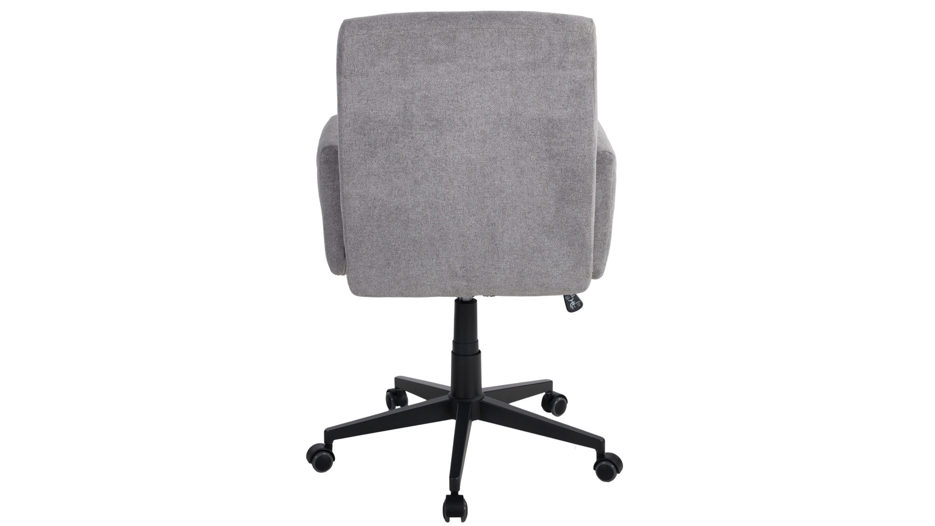 Bürostuhl Duo collection aus Stoff in Grau Schreibtischstuhl Bo grauer Webstoffbezug & schwarzes Drehkreuz