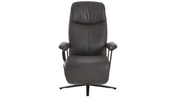 Relaxsessel Himolla aus Leder in Dunkelgrau himolla Relaxsessel Serie 7387 - Easyswing 56V zwei Motoren - asphaltfarbenes LongLife-Leder 24 & anthrazitfarbener Sternfuß