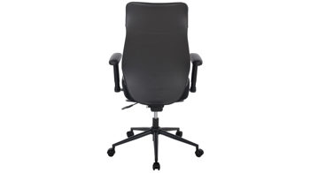 Bürostuhl Duo collection aus Stoff in Schwarz Chefsessel Falkenstein schwarzer Bezug & schwarzes Drehkreuz