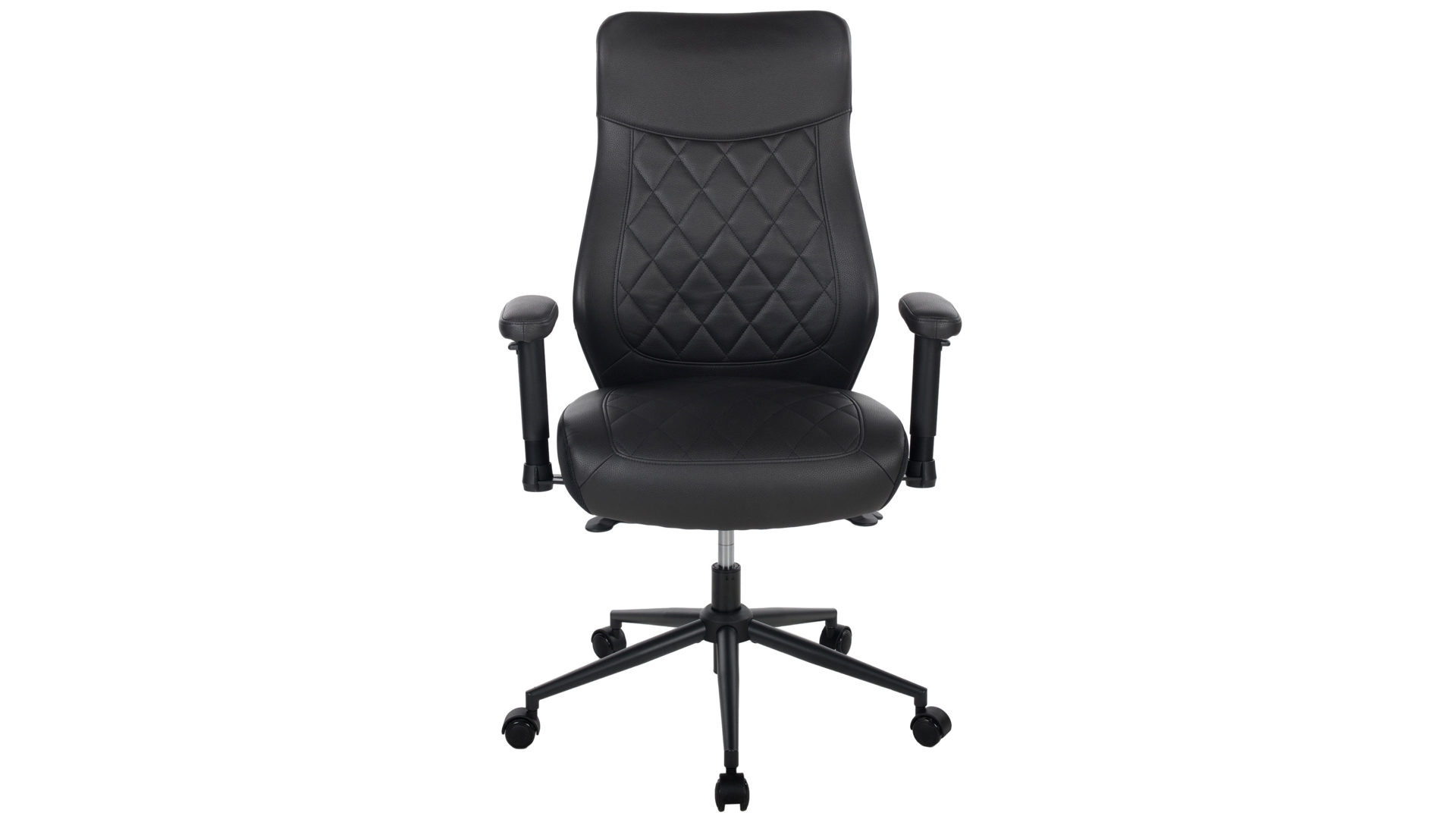 Bürostuhl Duo collection aus Stoff in Schwarz Chefsessel Falkenstein schwarzer Bezug & schwarzes Drehkreuz